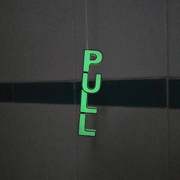 Glow in the Dark Light Pull – Luminous Bathroom Pull | 3D on Sea