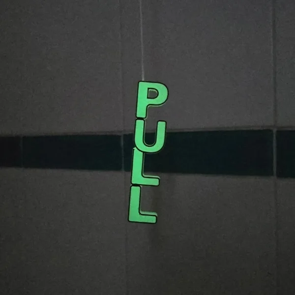 Glow in the Dark Light Pull – Luminous Bathroom Pull | 3D on Sea