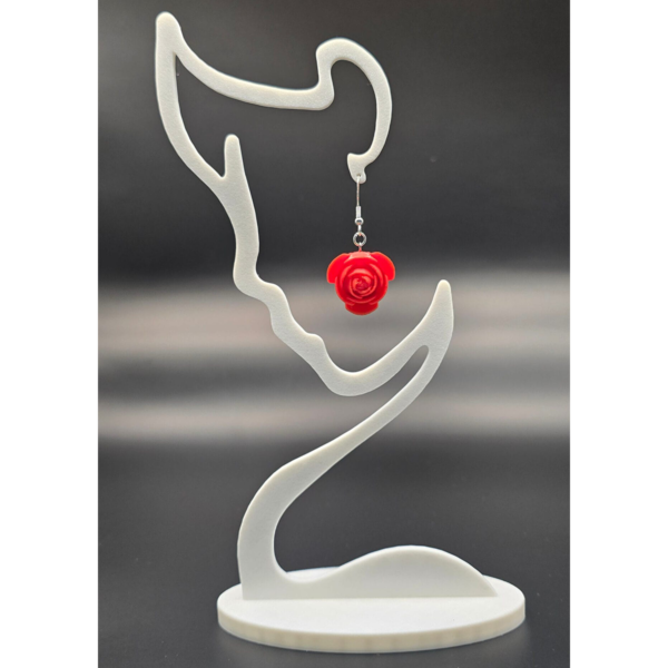 Rose_Earring_On_Display a pair of stylish rose earrings