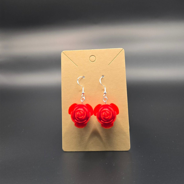 Rose_Earrings Pair of Rose Earrings - Stylish Earrings | 3D on Sea