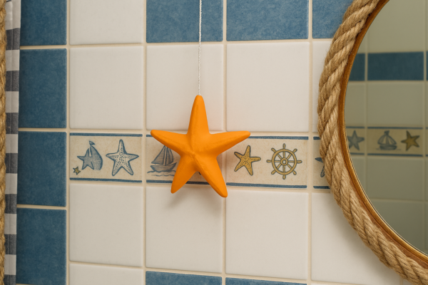 Starfish Light Pull - Coastal Bathroom Pull | 3D on Sea