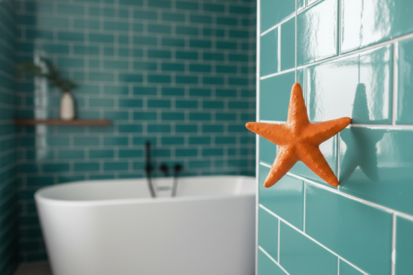 Starfish Light Pull - Coastal Bathroom Pull | 3D on Sea