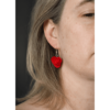 Woman_Wearing_Rose_Earring Pair of Rose Earrings - Stylish Earrings | 3D on Sea