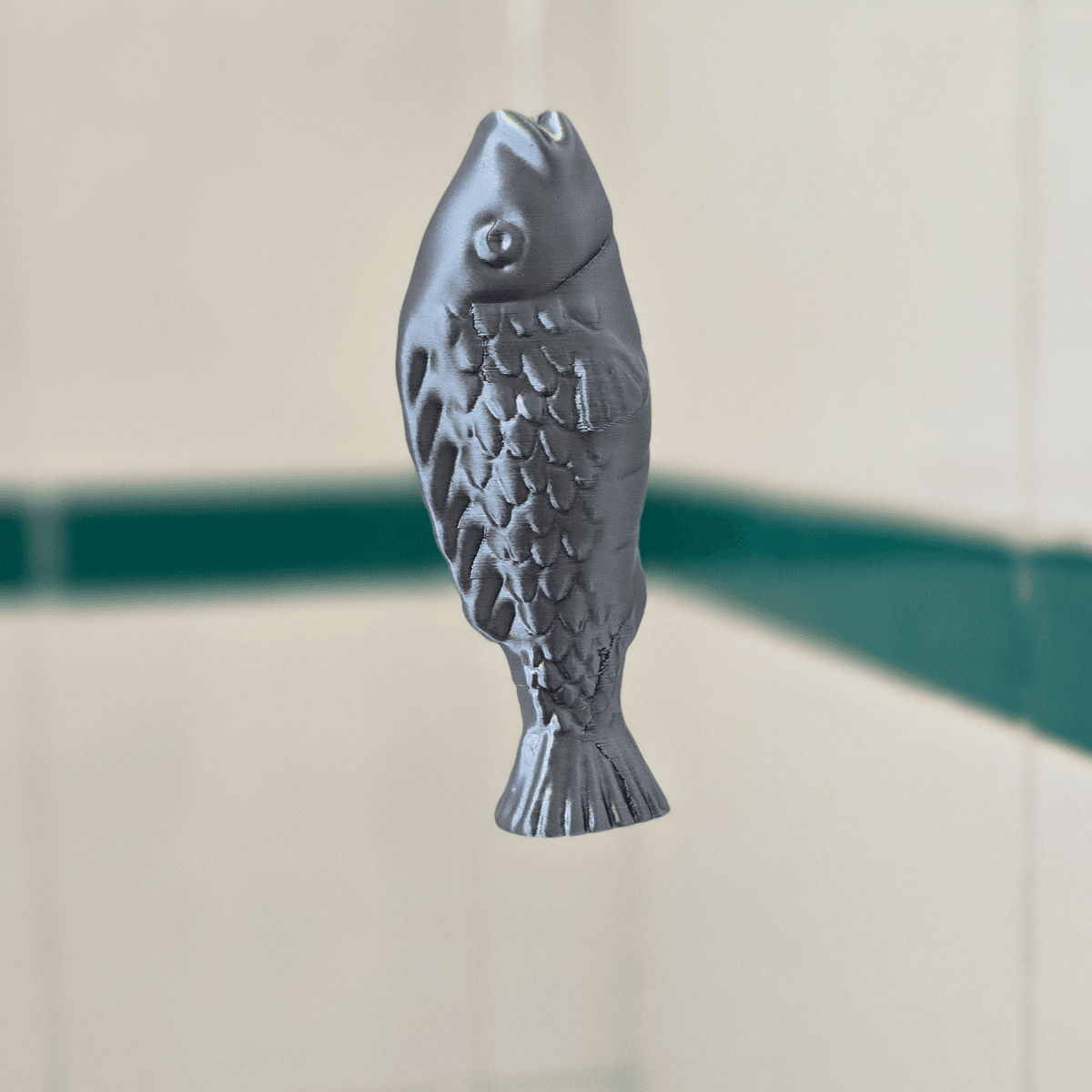 Fish light pull for a nautical themed bathroom